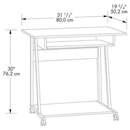 Contemporary Computer Cart  with Keyboard Tray